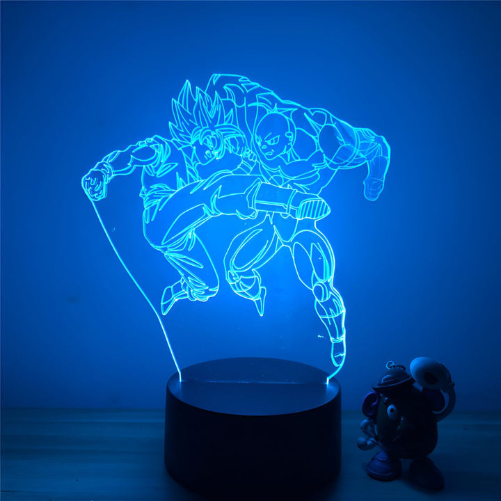 Lampe LED 3D Son Goku vs Jiren du Tournoi du Pouvoir