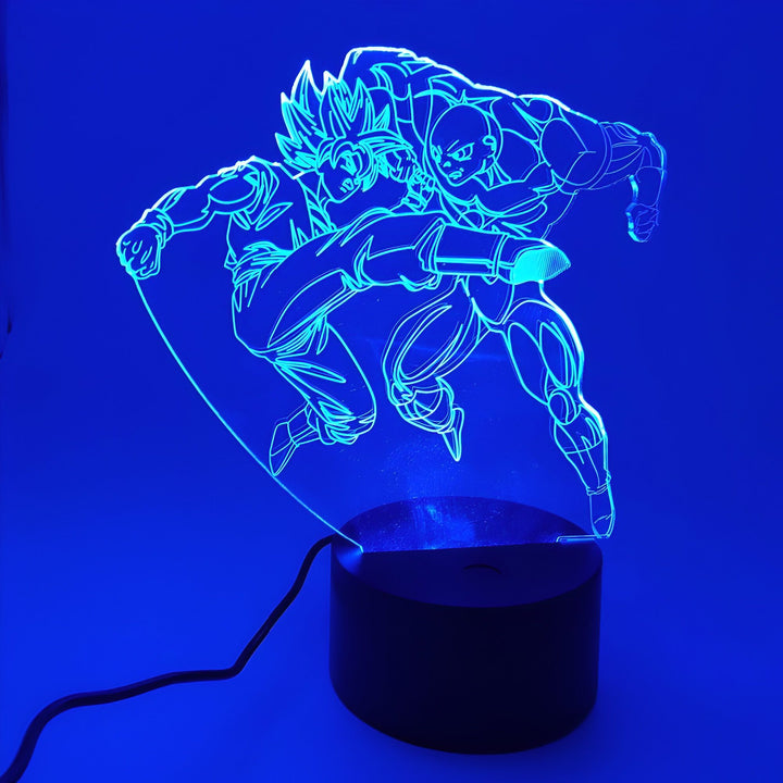 Lampe LED 3D Son Goku vs Jiren du Tournoi du Pouvoir