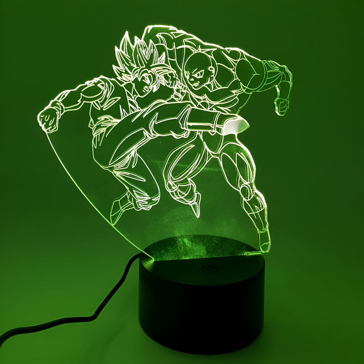 Lampe LED 3D Son Goku vs Jiren du Tournoi du Pouvoir