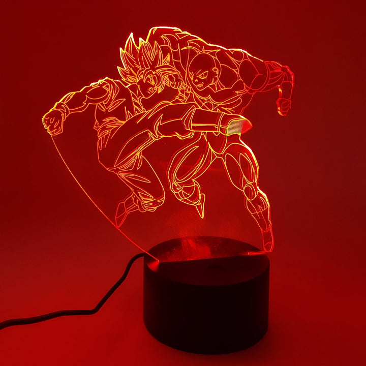 Lampe LED 3D Son Goku vs Jiren du Tournoi du Pouvoir