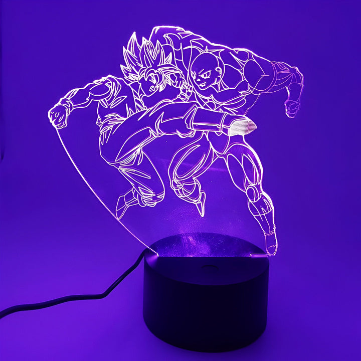 Lampe LED 3D Son Goku vs Jiren du Tournoi du Pouvoir