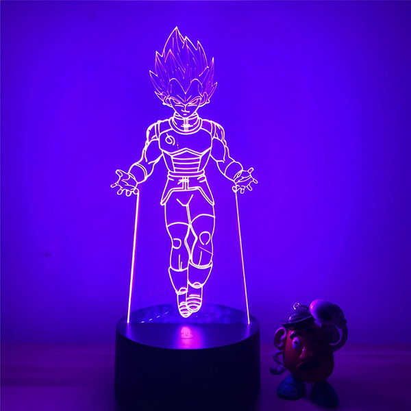 Lampe LED 3D Vegeta Dragon Ball Prince Saiyan
