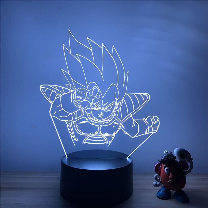 Lampe LED 3D Vegeta Prince Saiyan Dragon Ball Z