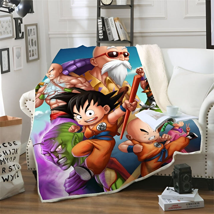 Plaid Dragon Ball Saga Originale - Goku Enfant Légendaire
