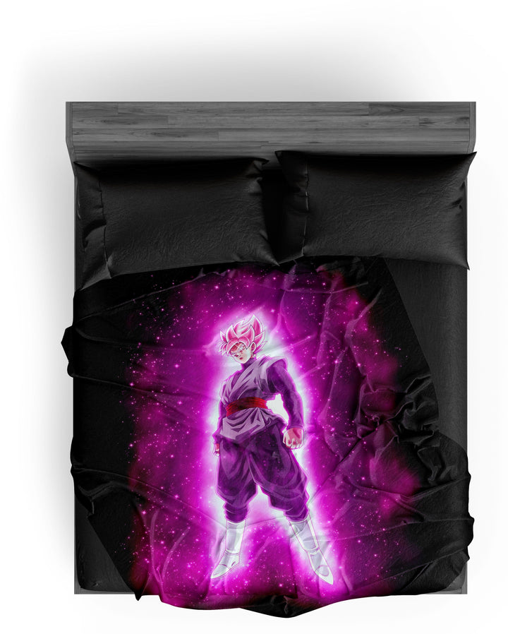 Plaid Dragon Ball Super Goku Black Rosé Confortable