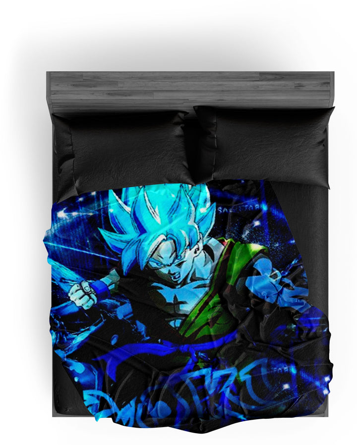 Plaid Dragon Ball Super Goku Blue Astrologie