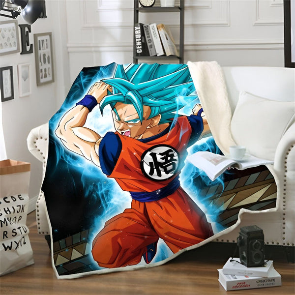 Plaid Dragon Ball Super Goku SSJ Blue Attaque Puissante