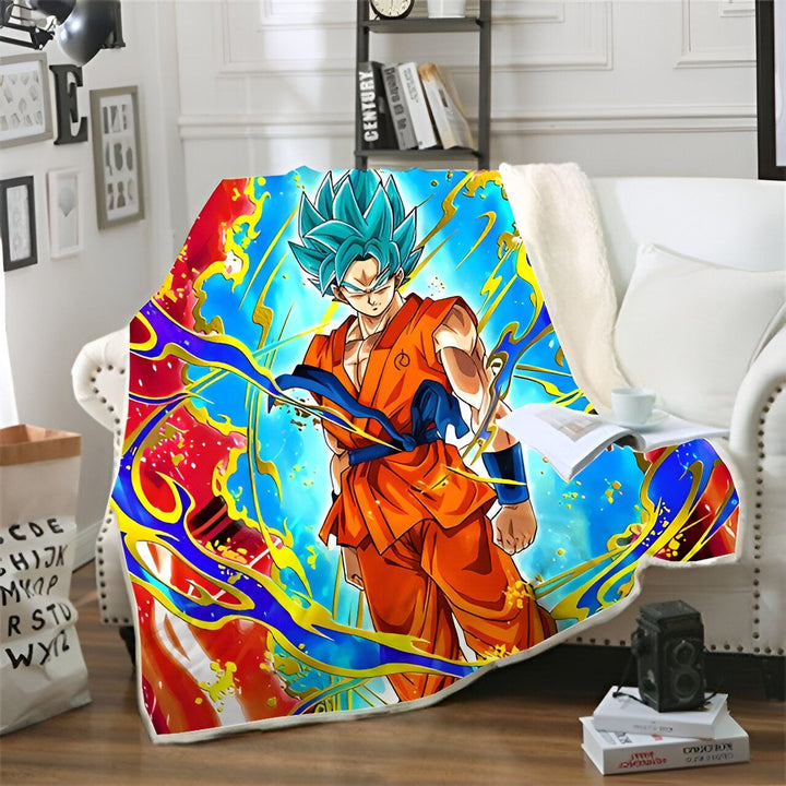 Plaid Dragon Ball Super Goku Super Saiyan Blue
