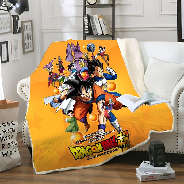 Plaid Dragon Ball Super Goku Vegeta Épopée Saiyan