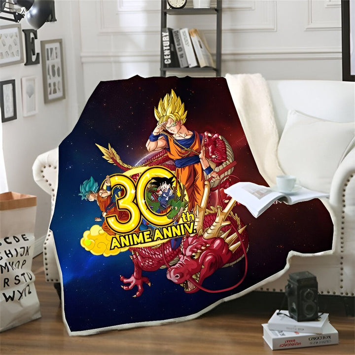 Plaid Dragon Ball Z 30 Ans Anime Goku Super Saiyan