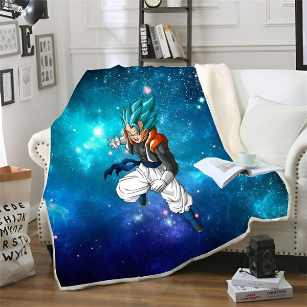 Plaid Dragon Ball Z Gogeta Blue, pour un Confort Saiyan