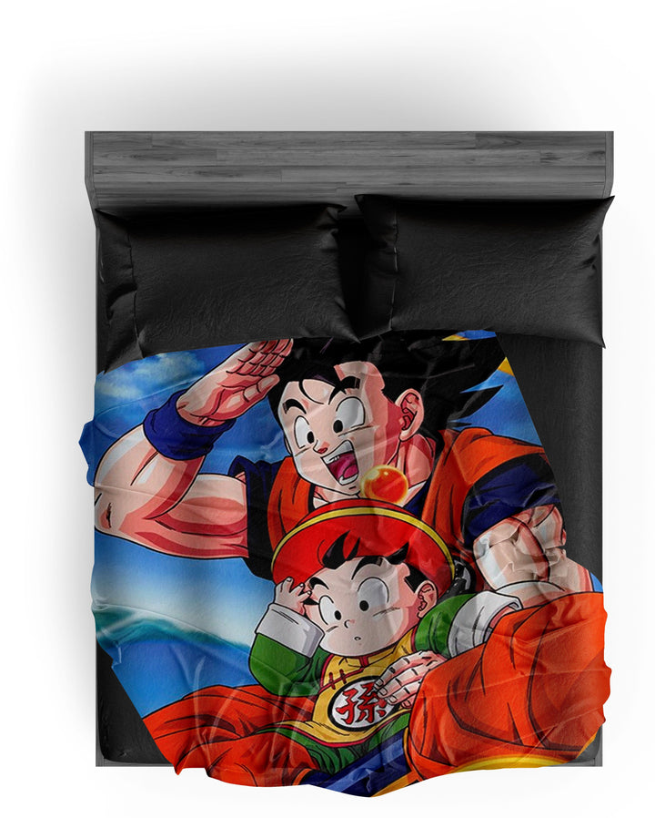 Plaid Dragon Ball Z Goku & Gohan Doux Chaleureux