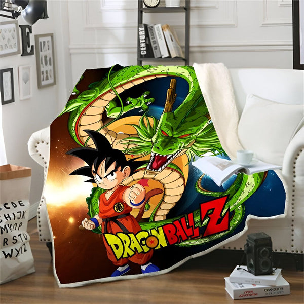 Plaid Dragon Ball Z Shenron Goku pour un Confort Saiyan