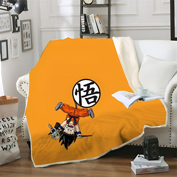 Plaid Son Goku Enfant Dragon Ball Z pour un confort étudié