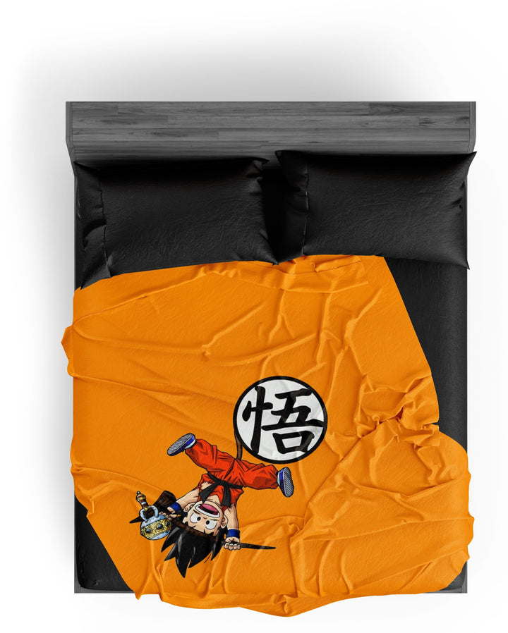Plaid Son Goku Enfant Dragon Ball Z pour un confort étudié