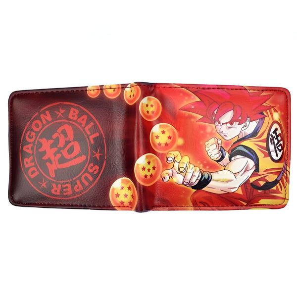 Portefeuille Dragon Ball Goku SSJ God et Boules Cristal
