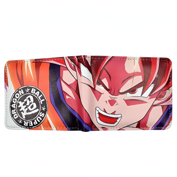 Portefeuille végan Goku Super Saiyan God Dragon Ball