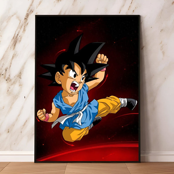 Poster Dragon Ball Goku GT - Jeune Guerrier Saiyan Épique