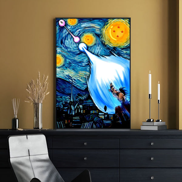 Poster Dragon Ball Z Goku - Art Inspiré Van Gogh