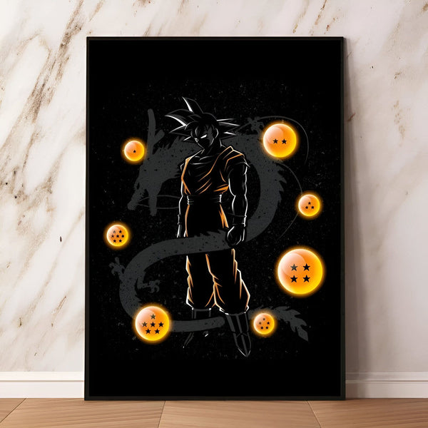 Poster Dragon Ball Z Goku Shenron et les Boules de Cristal