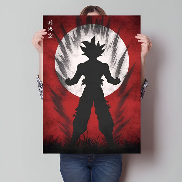 Poster Dragon Ball Z Goku Silhouette Énergique