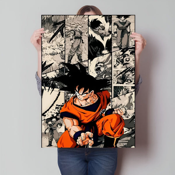 Poster Goku Dragon Ball Z - Style Manga Dynamique