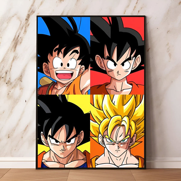 Poster Goku Transformations Notables du Saiyan