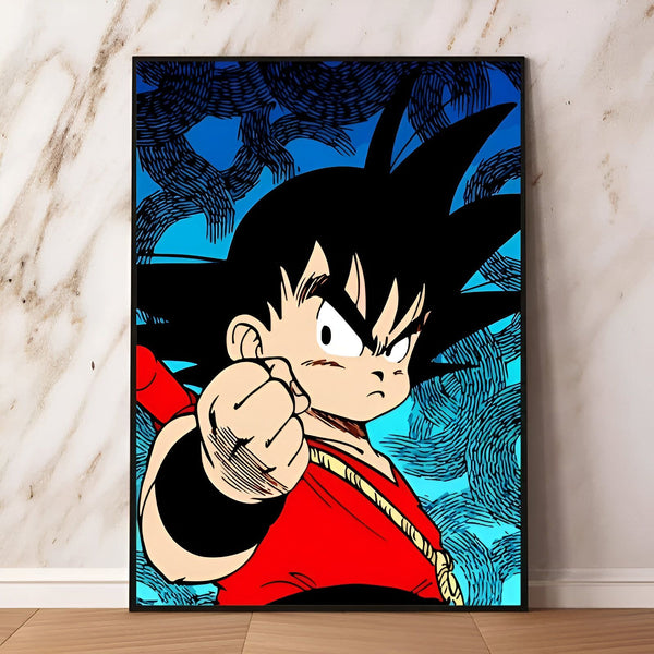Poster Jeune Goku Combat Dragon Ball Z