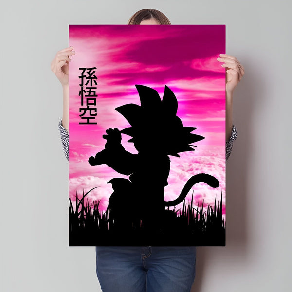 Poster Jeune Goku Entraînement Kamehameha Dragon Ball