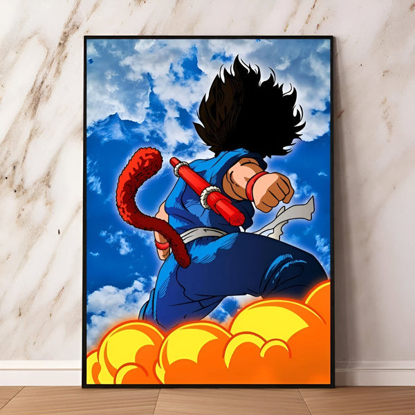 Poster Son Goku sur Nuage Magique Dragon Ball