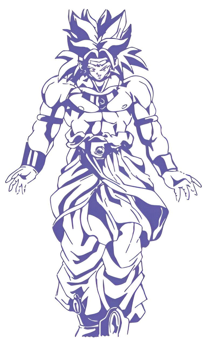 Sticker Mural Dragon Ball Broly Puissance Saiyan