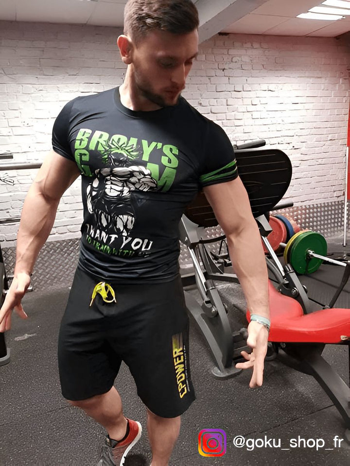 T - Shirt Compression Broly Gym Style Dragon Ball