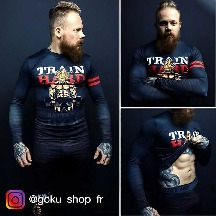 T - Shirt Compression Goku Style Manches Longues