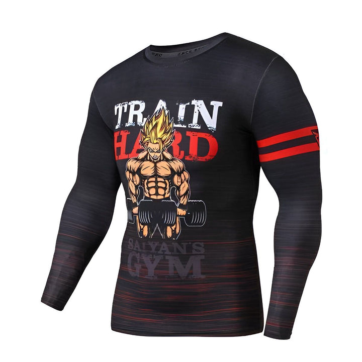 T - Shirt Compression Goku Style Manches Longues
