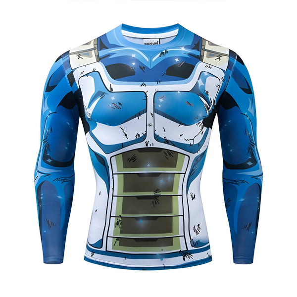 T - Shirt Compression Saiyan Amélioré Style Armure