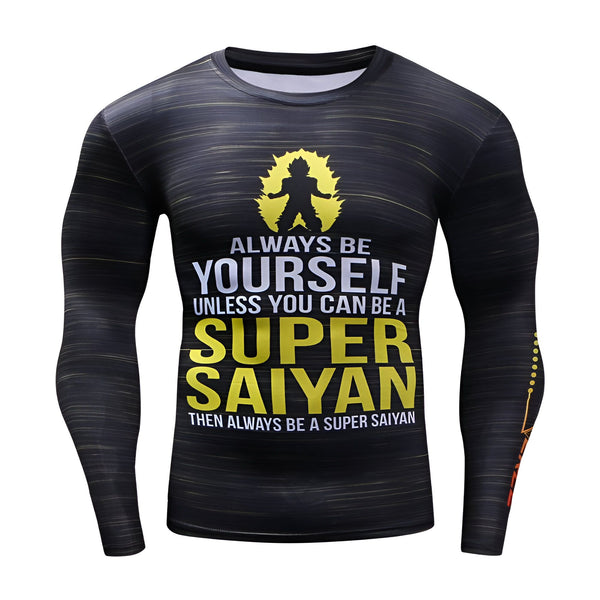 T - Shirt Compression Super Saiyan Design DBZ Passion