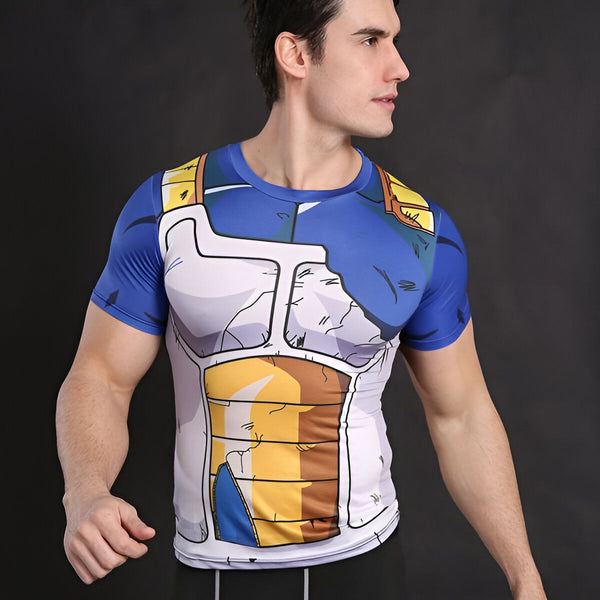 T - Shirt Compression Vegeta Style Armure