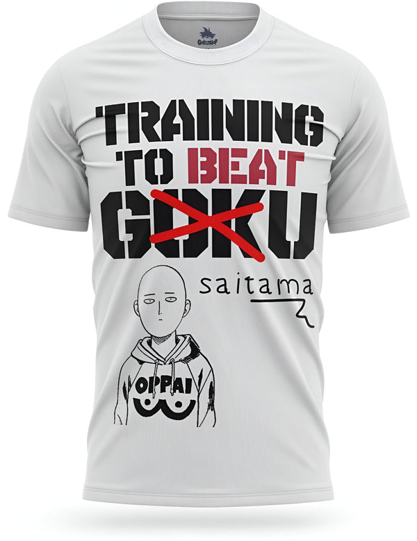 T - Shirt Saitama Entraînement Goku Style Anime