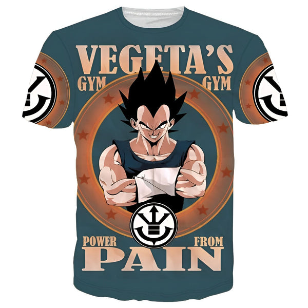 T - Shirt Vegeta Gym Dragon Ball Z Style Combatif