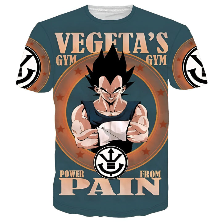T - Shirt Vegeta Gym Dragon Ball Z Style Combatif