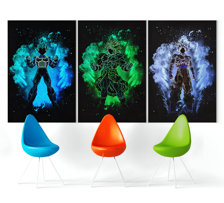 Tableau Dragon Ball Z Saiyan Trio