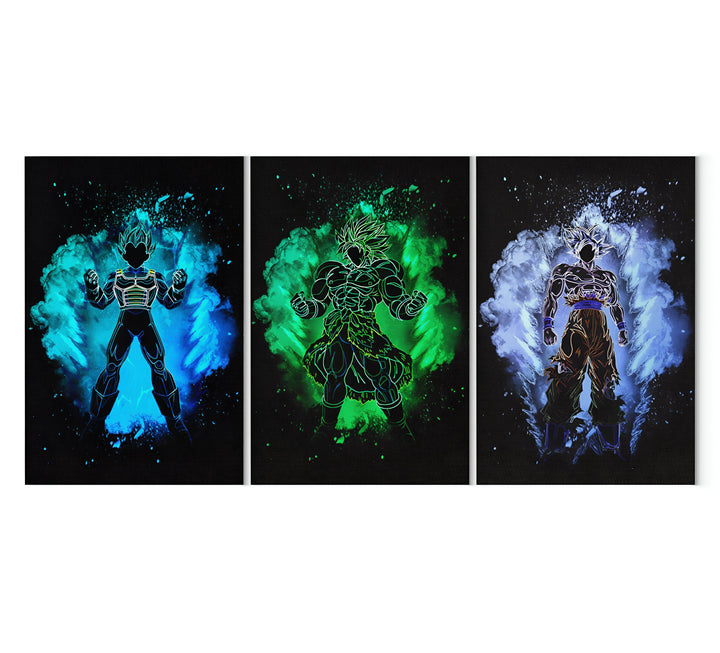Tableau Dragon Ball Z Saiyan Trio