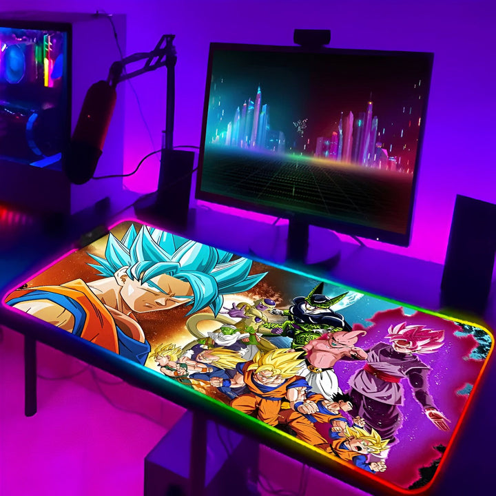 Tapis Souris RGB Dragon Ball Saiyans Légendaires