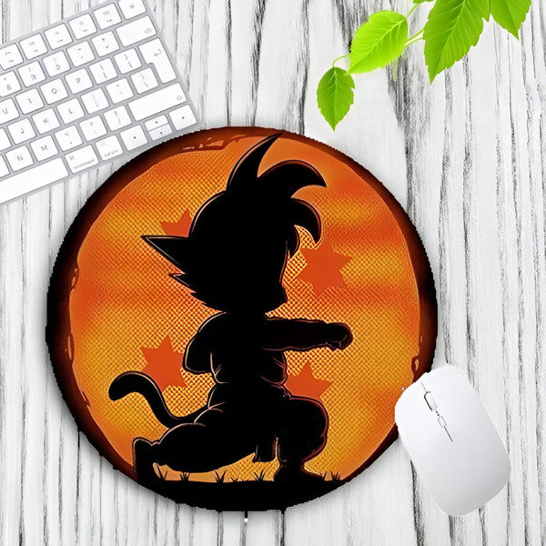 Tapis Souris Rond DBZ Goku Entraînement Style Classique
