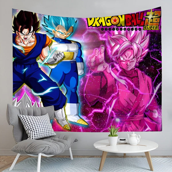 Toile Dragon Ball Adversaires Goku Vegeta Black