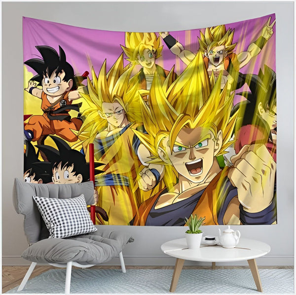 Toile Goku Famille Saiyan Dragon Ball Z