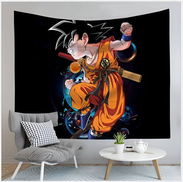Toile Goku Jeune Guerrier Saiyan Puissance DBZ