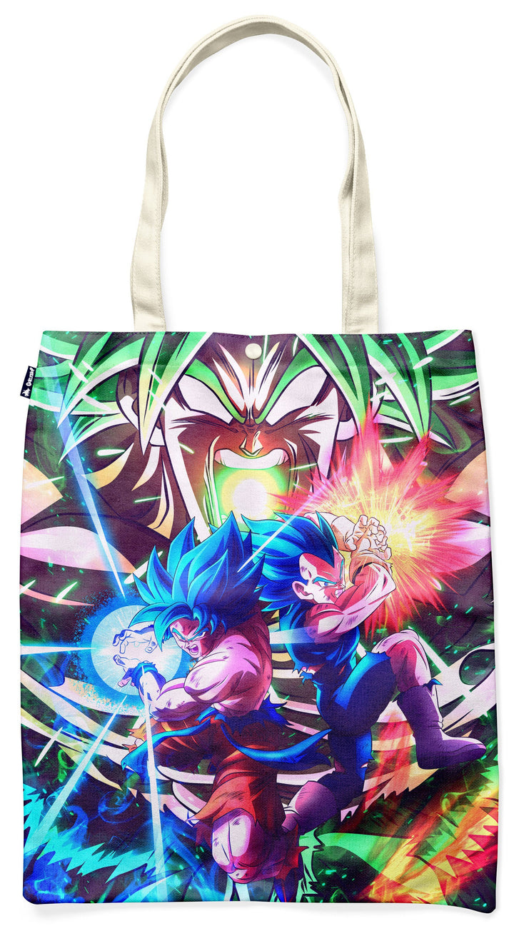 Tote Bag DBZ Broly Goku Vegeta Combat Intense