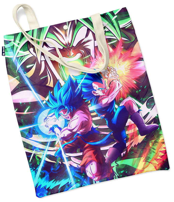 Tote Bag DBZ Broly Goku Vegeta Combat Intense