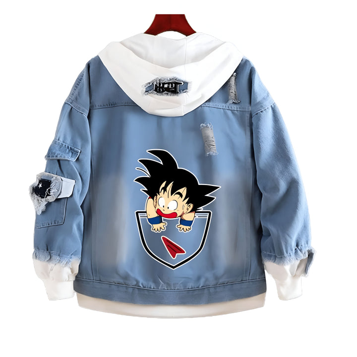 Veste Jean Dragon Ball Enfant Goku Poche